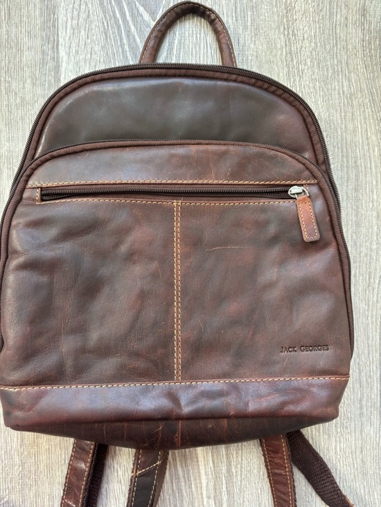Jack Rogers Brown Leather Mini Backpack main image 5
